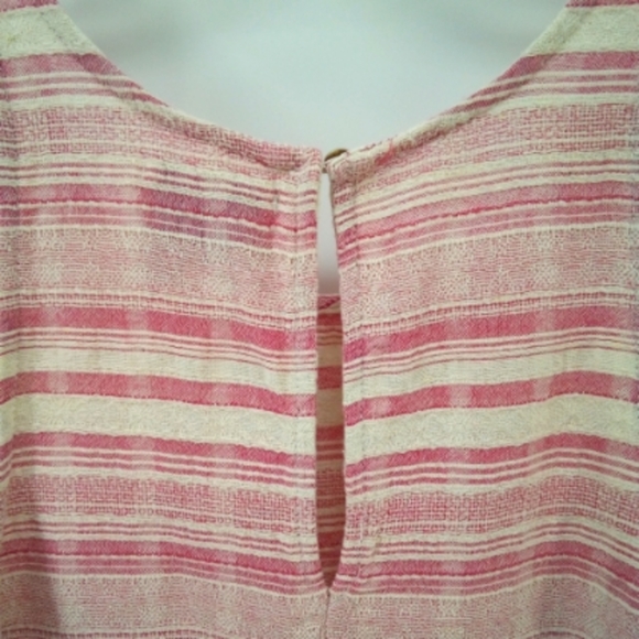 Anthropologie Saturday Sunday Aita Deep Pink Cream Embroidery L Cotton Blend - Picture 10 of 14